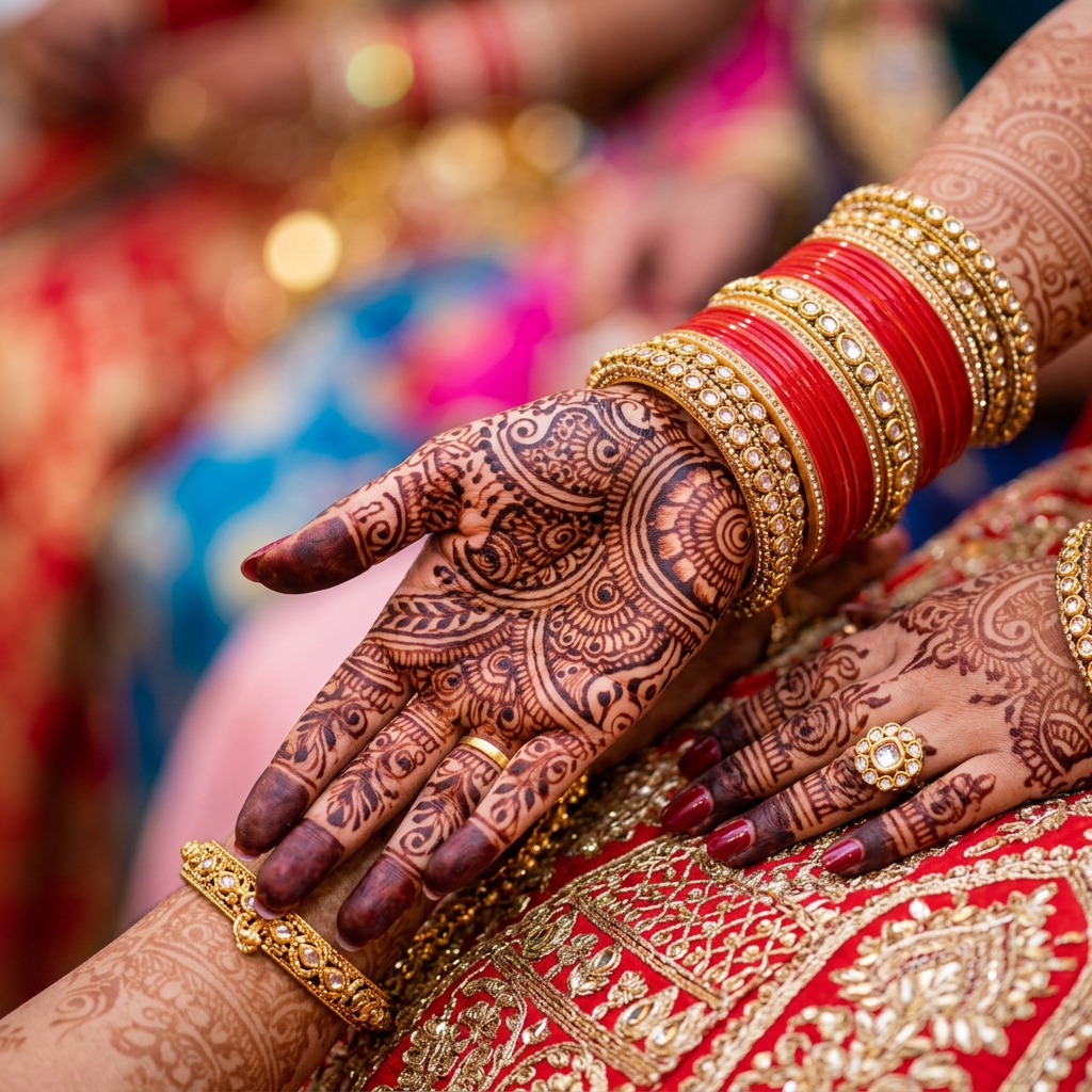 Intricate Mehendi Details